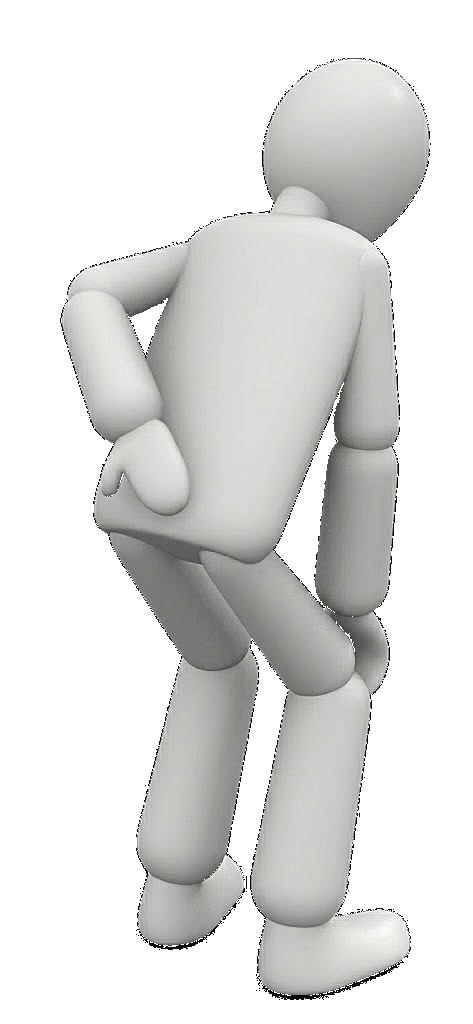 腰痛のイメージ人形