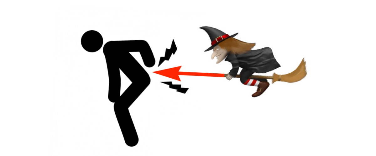 ぎっくり腰は魔女の一撃。