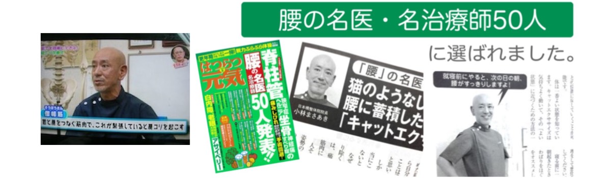 腰の名医・名治療師50人に選出